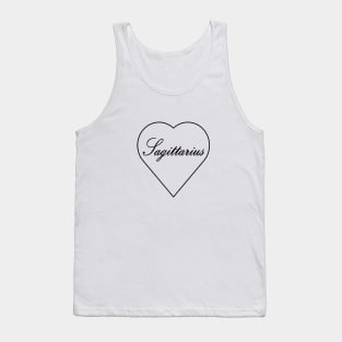 Sagittarius Zodiac Heart Tank Top